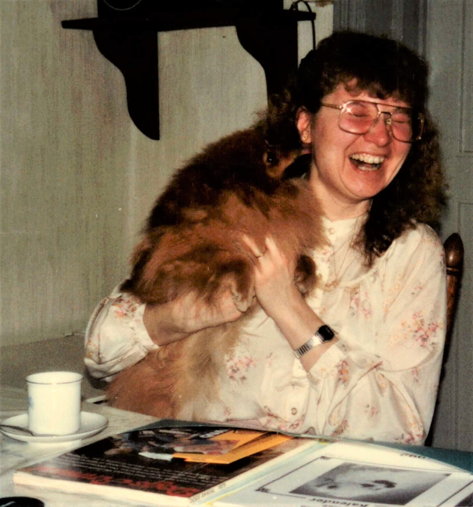 Theresa and Nederlandse Keeshond in Holland